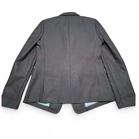 J. Crew Regent Blazer 100% Linen Size 6 Slate Gray - Picture 2 of 7